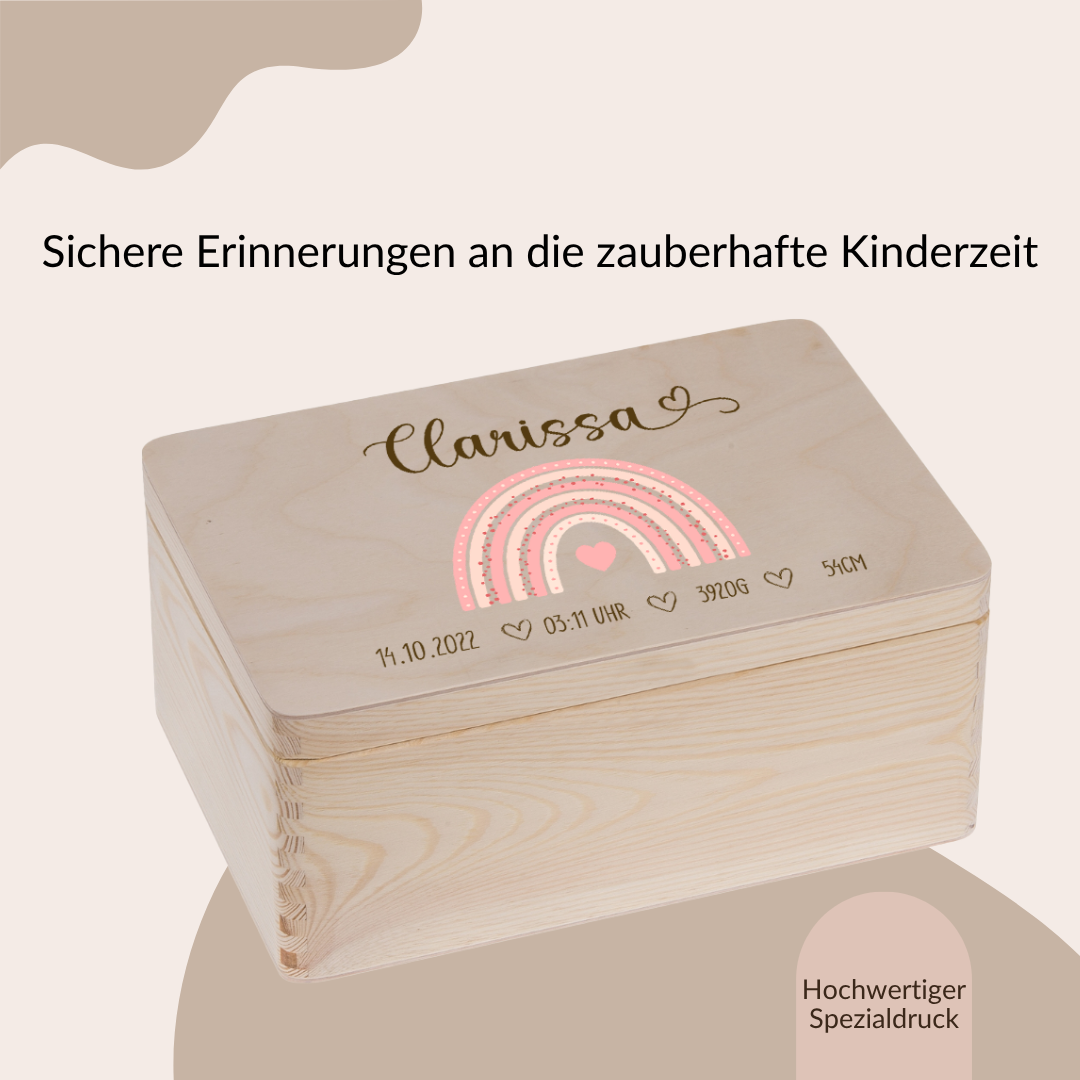Erinnerungskiste - Rosa Regenbogen