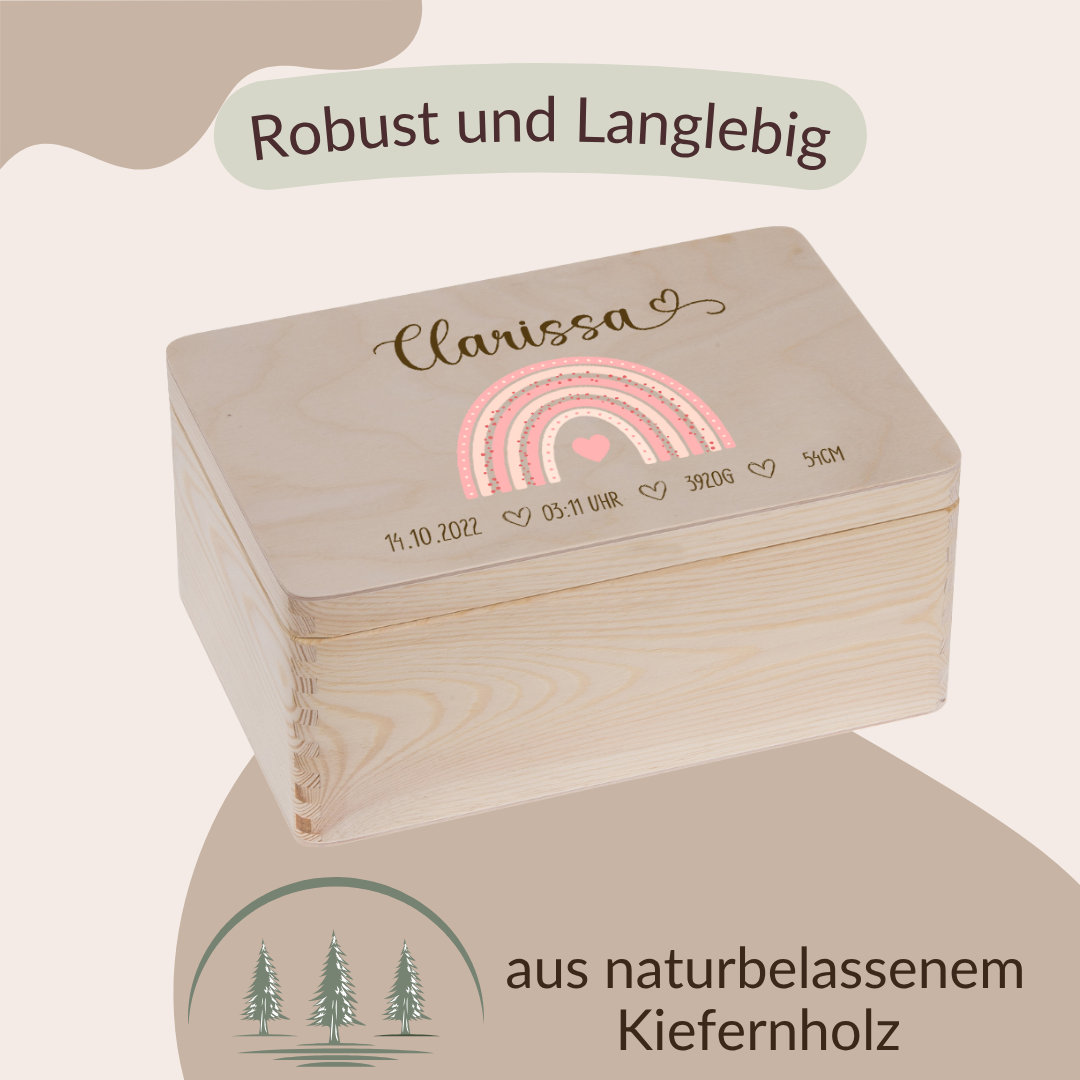 Erinnerungskiste - Rosa Regenbogen