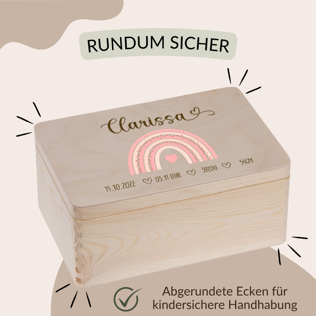 Erinnerungskiste - Rosa Regenbogen