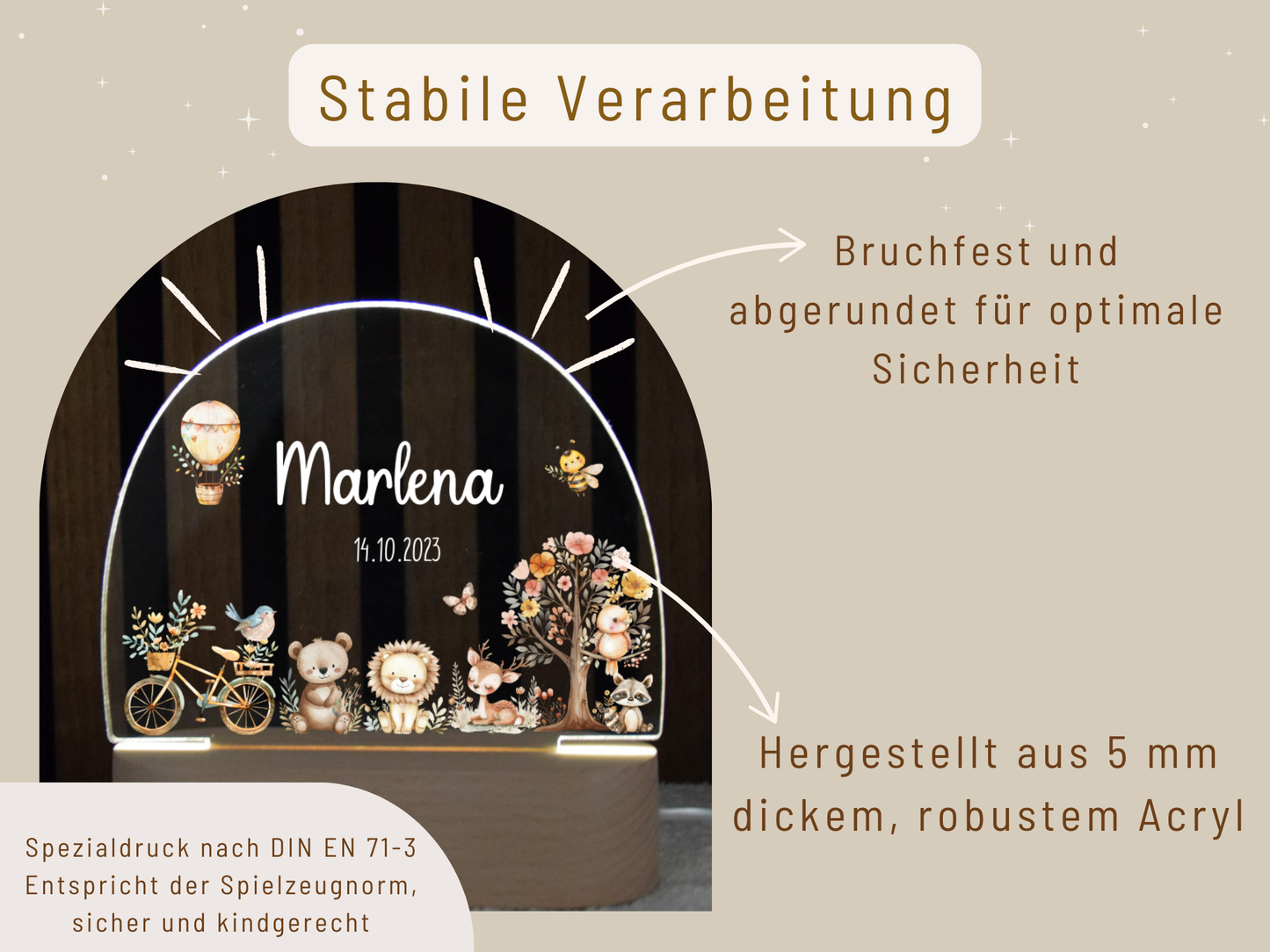 Nachtlicht - Bär, Löwe, Reh