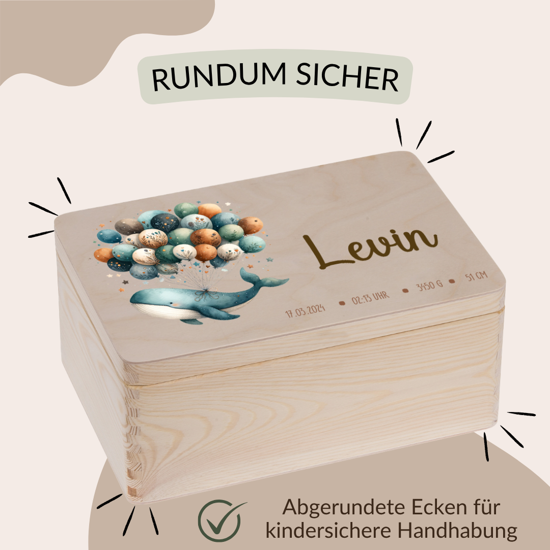 Erinnerungskiste Baby - Wal