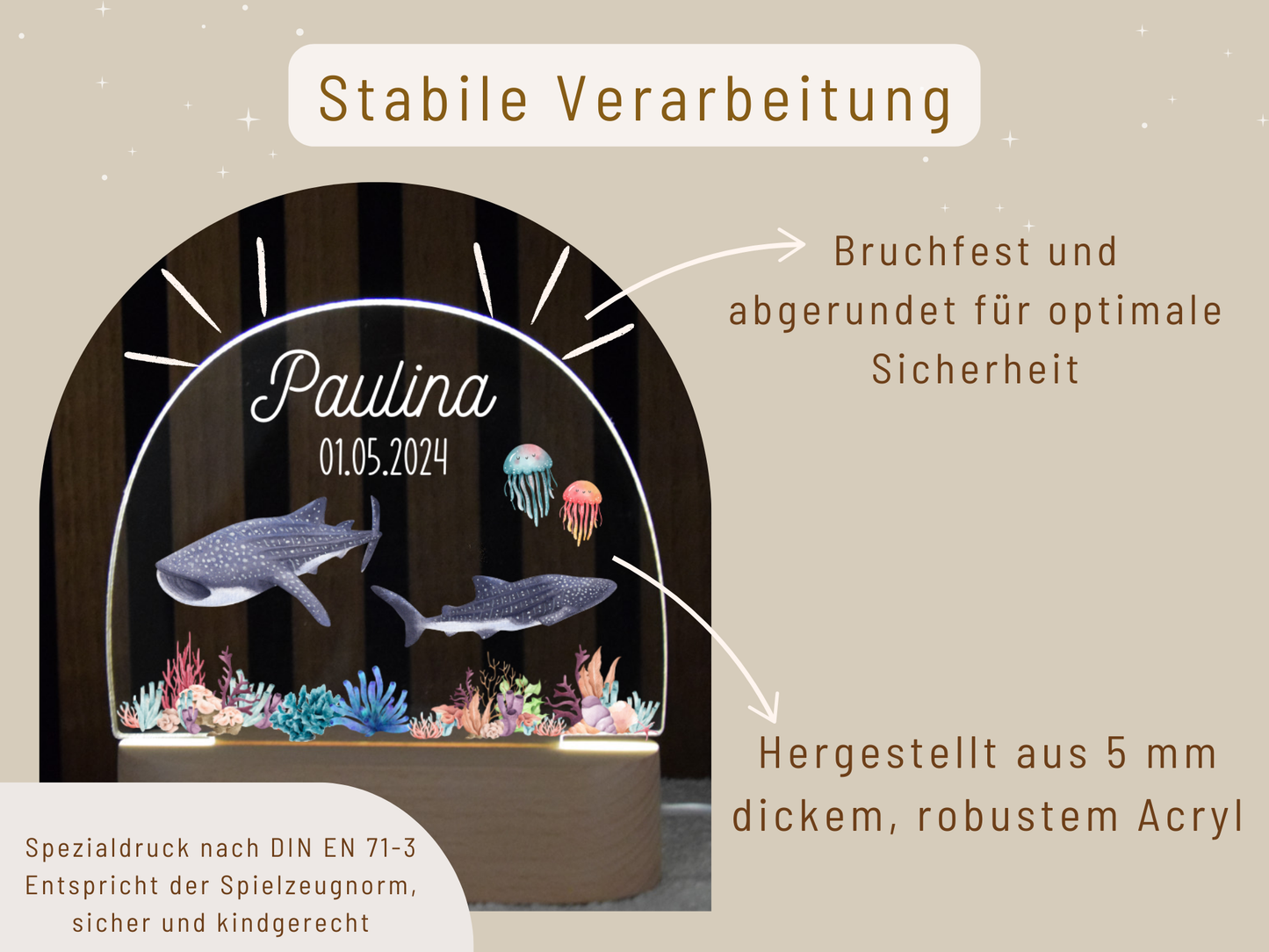 Nachtlicht Kinder - Walhai