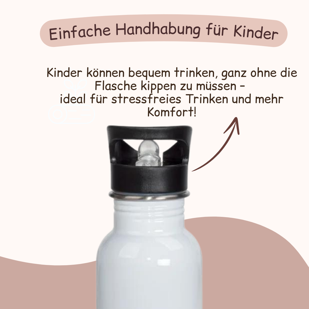 Trinkflasche personalisiert Kinder - mit versch. Tiermotiven