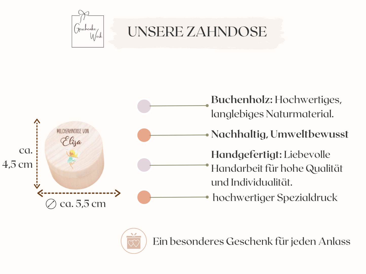 Milchzahndose personalisiert - Zahnfee