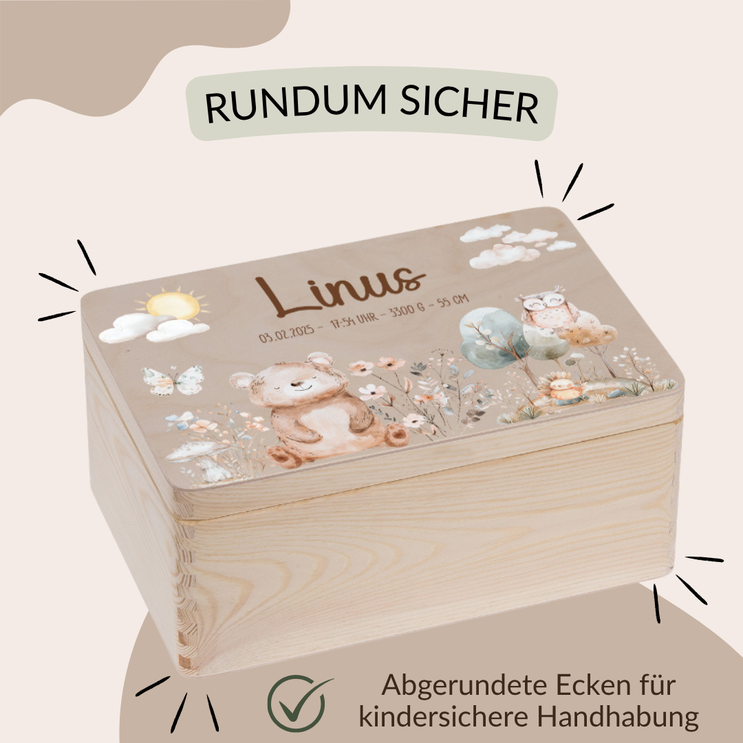 Erinnerungskiste Baby - versch. Tiermotiven