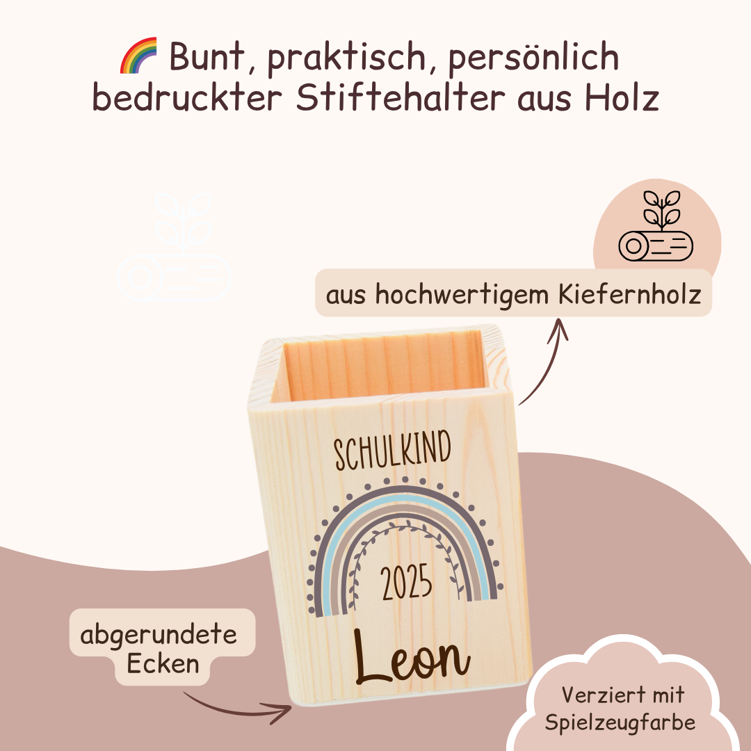 Stiftehalter Kinder - Regebogen Schulkind 2025