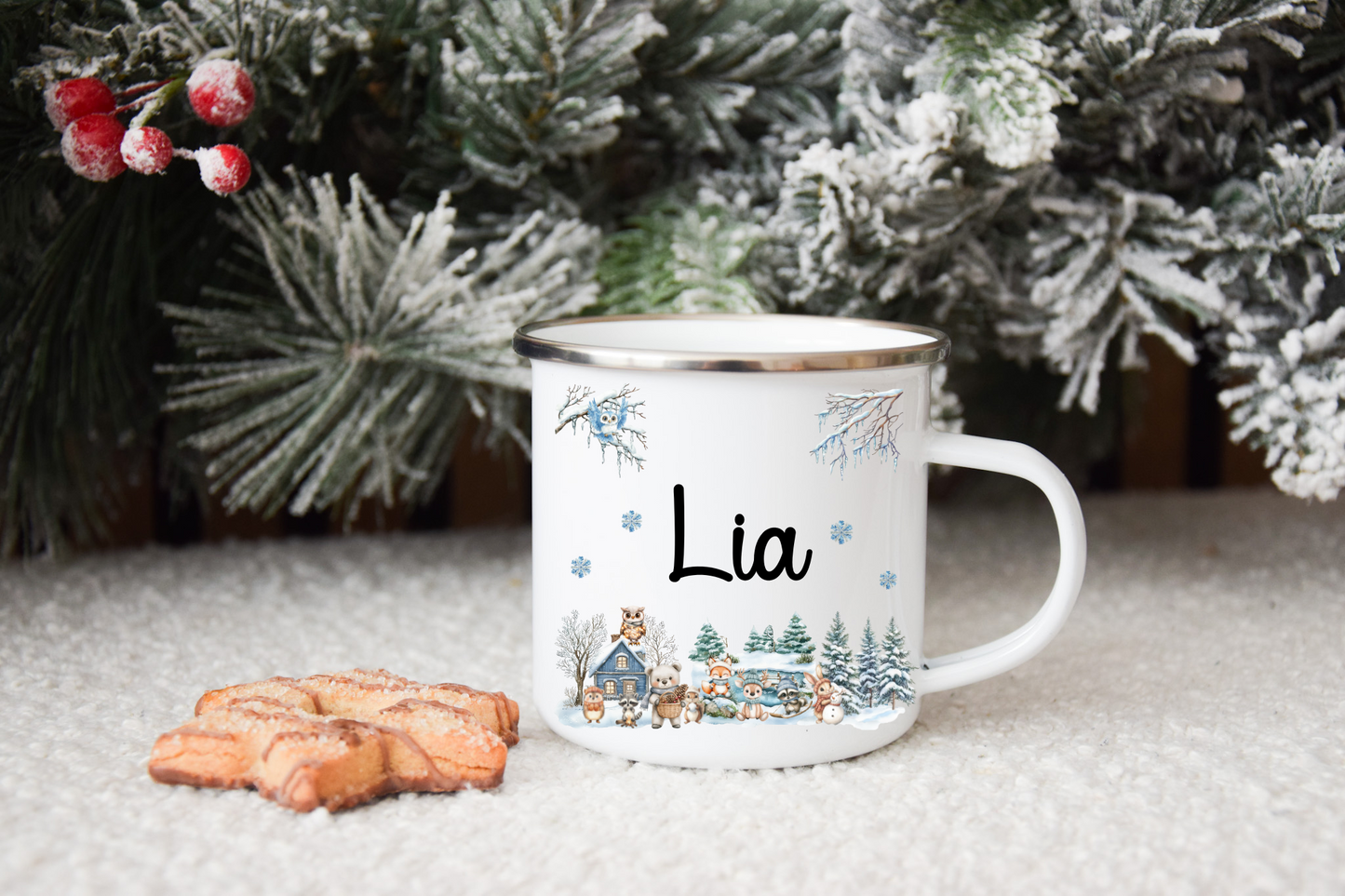 Weihnachtstasse - Woodlandtieren