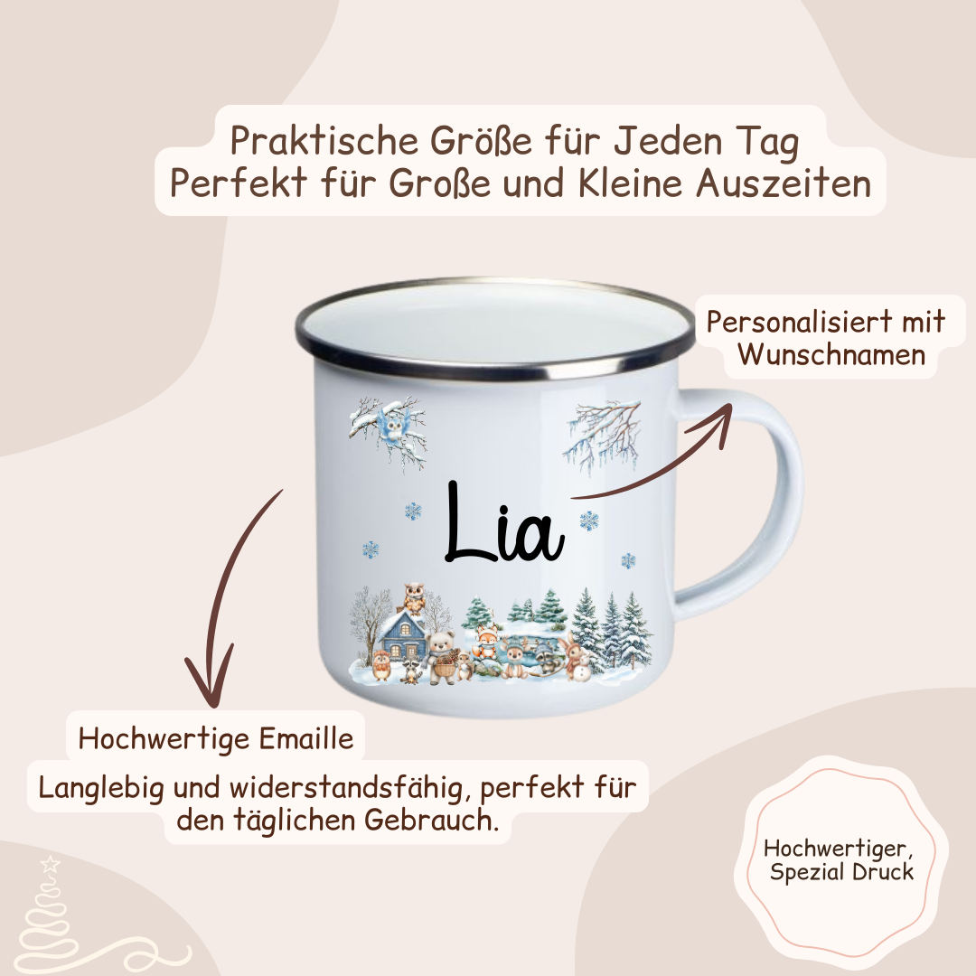 Weihnachtstasse - Woodlandtieren