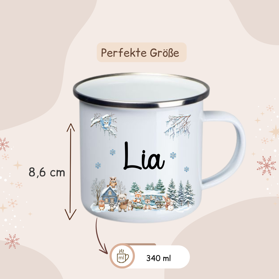 Weihnachtstasse - Woodlandtieren