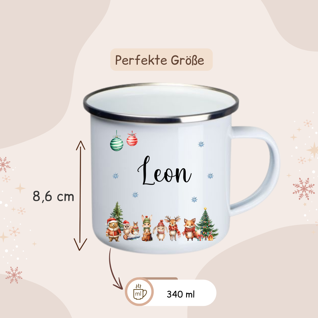 Weihnachtstasse - Woodlandtieren