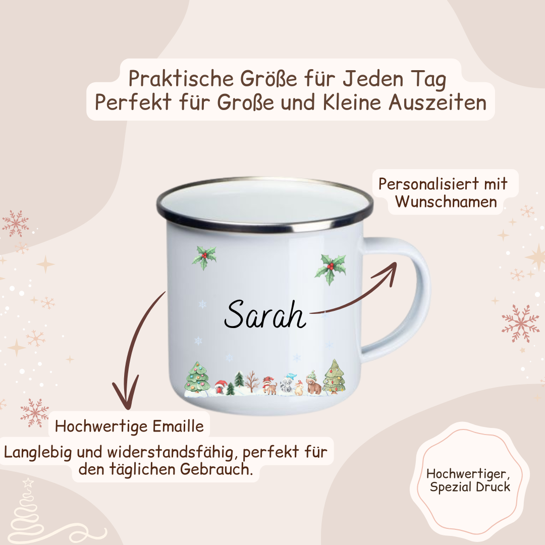 Weihnachtstasse - Woodlandtieren (Kopie)