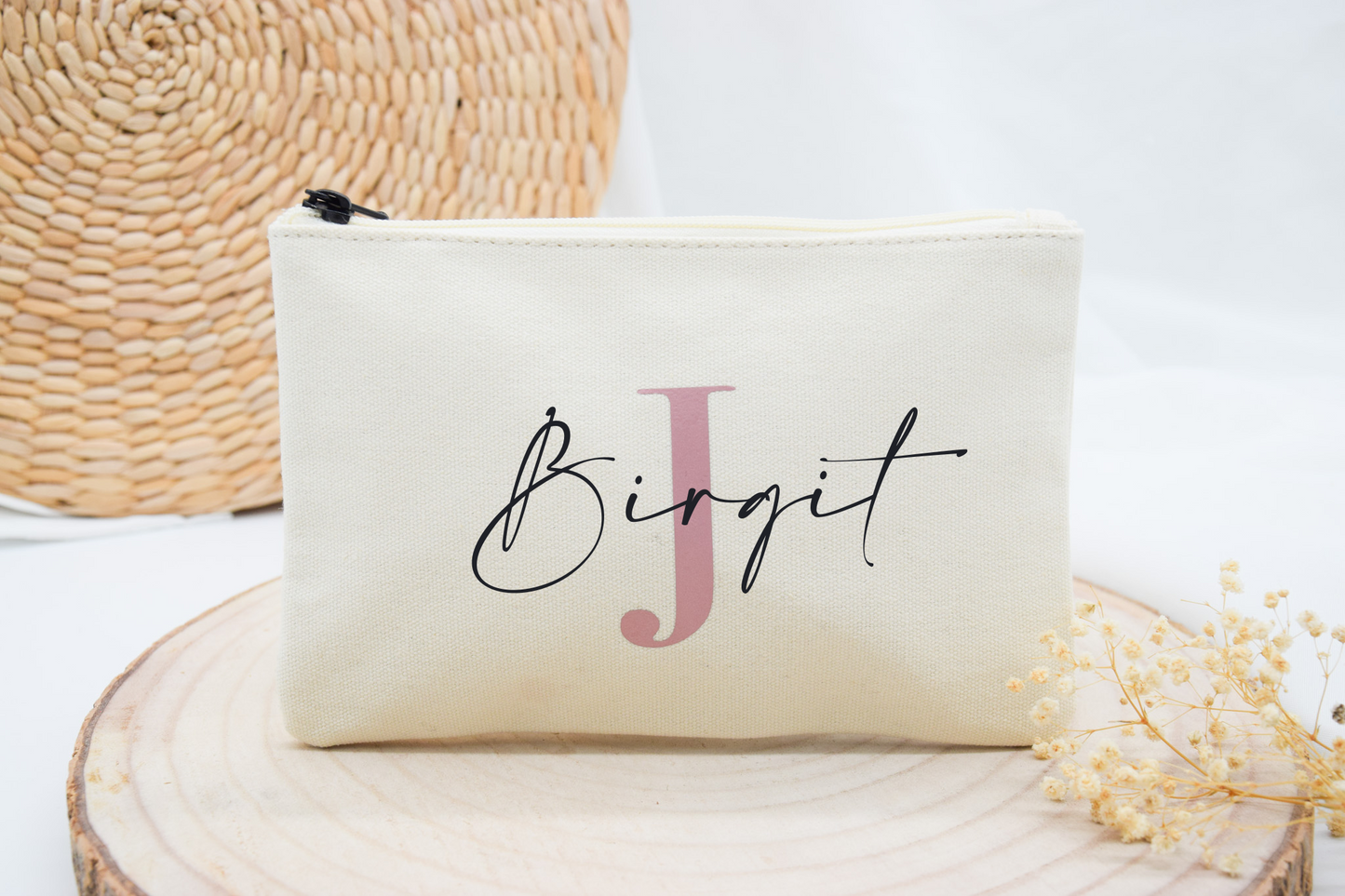 Personalisierte Kosmetiktasche mit Namen und Intital