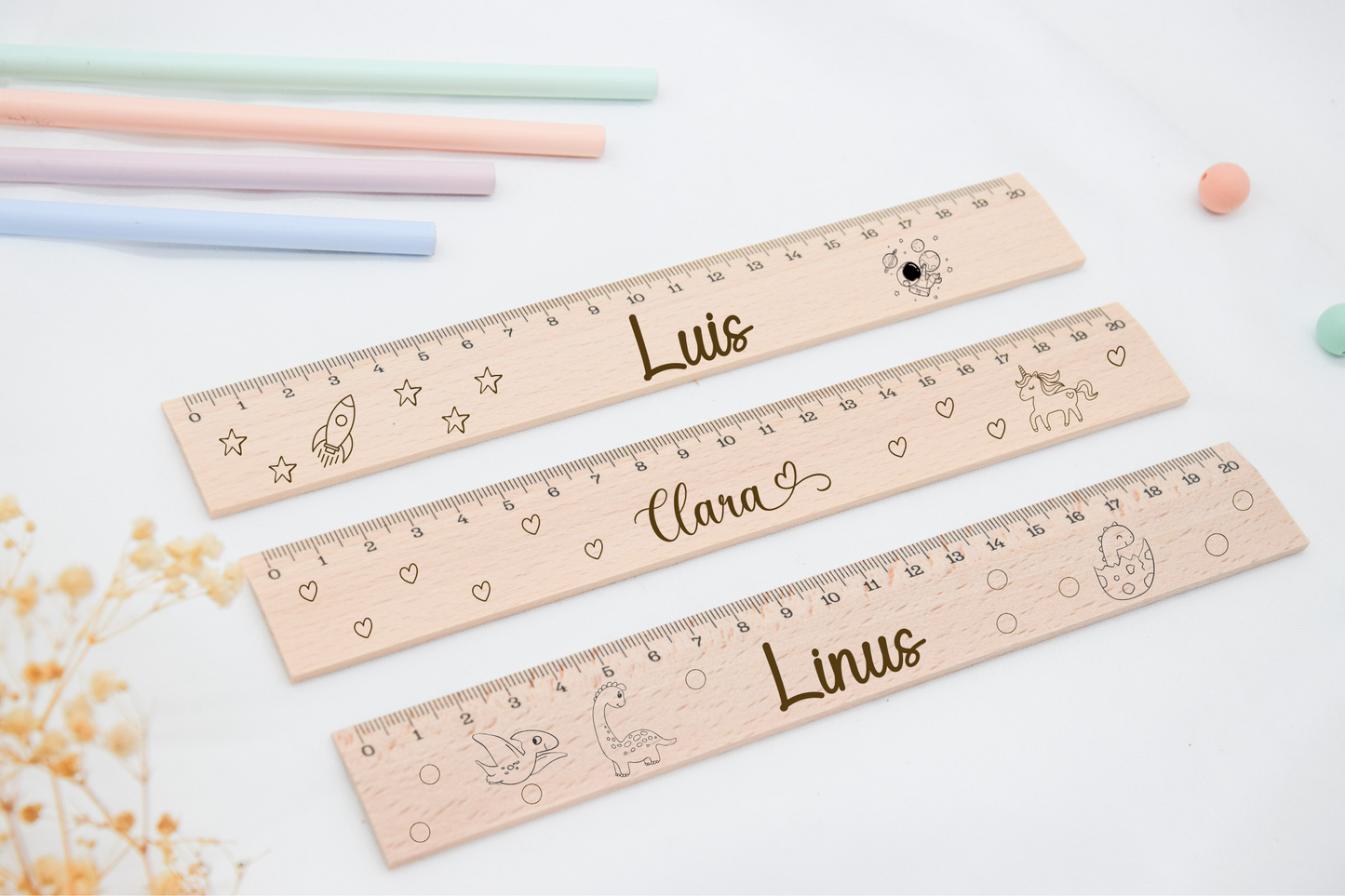 Lineal für Kinder - versch. Motiven