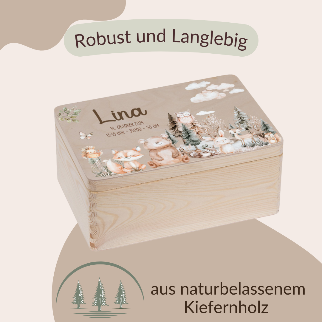 Erinnerungskiste Baby - Woodlandtieren 1