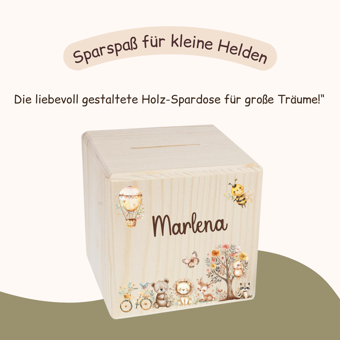 Spardose Kinder - Woodland Tieren