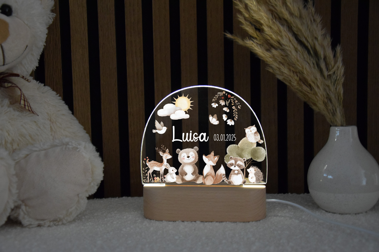 Luce notturna per bambini - rosa arcobaleno