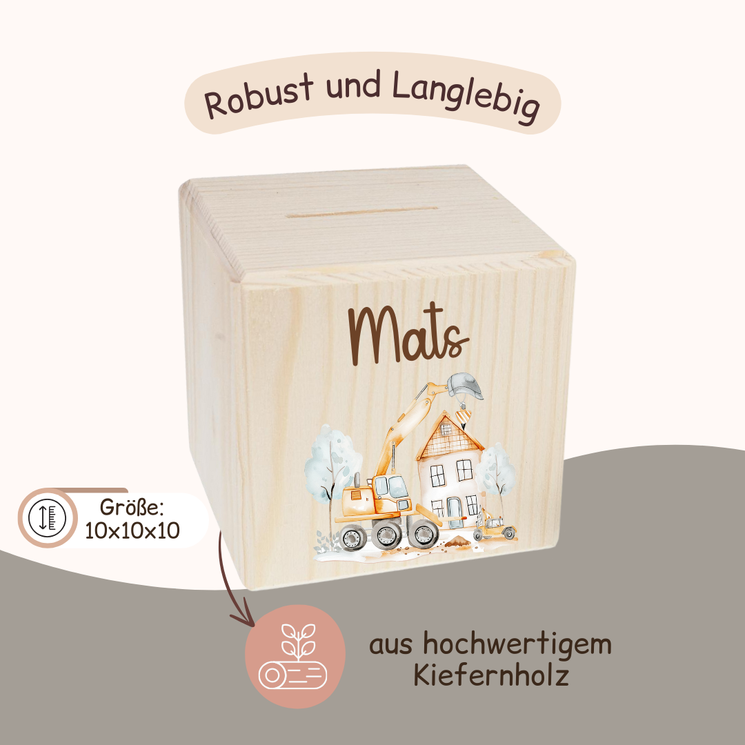 Spardose Kinder - Baufahrzeuge