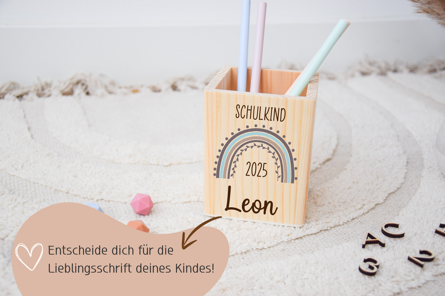 Stiftehalter Kinder - Regebogen Schulkind 2025