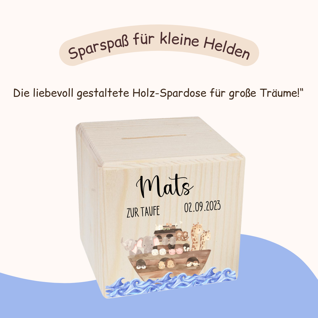 Spardose Taufe Arche Noah