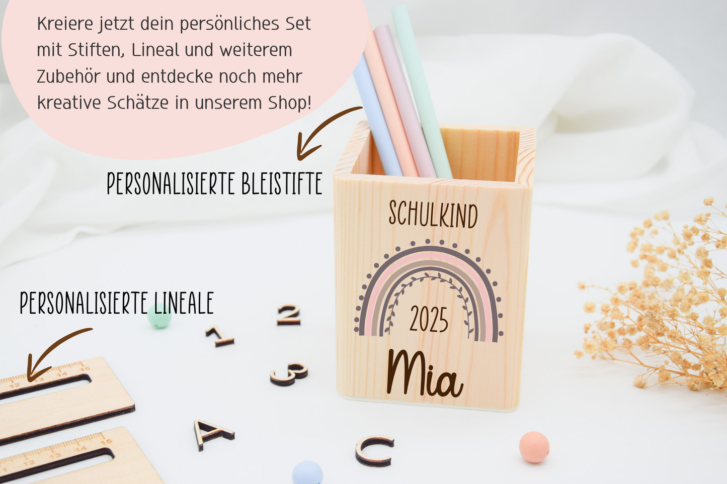 Stiftehalter Kinder - Regebogen Schulkind 2025