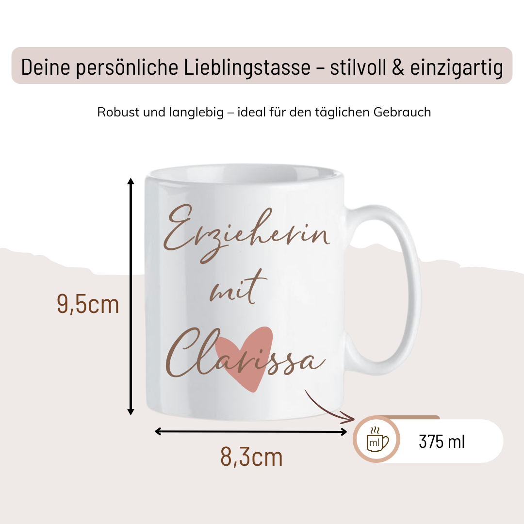 Tasse - Erzieherin mit Herz