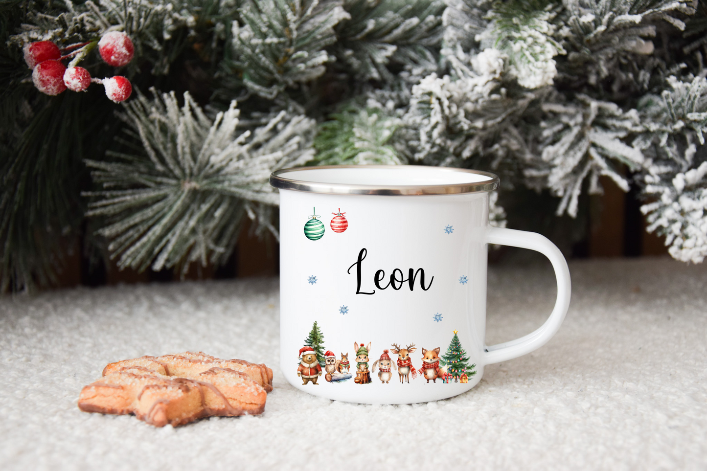 Weihnachtstasse - Woodlandtieren