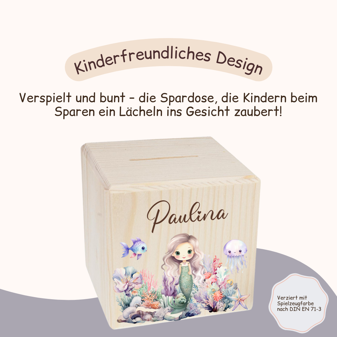 Spardose Kinder - Meerjungfrau