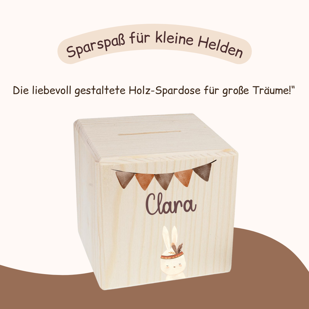 Spardose Kinder - Boho Tieren