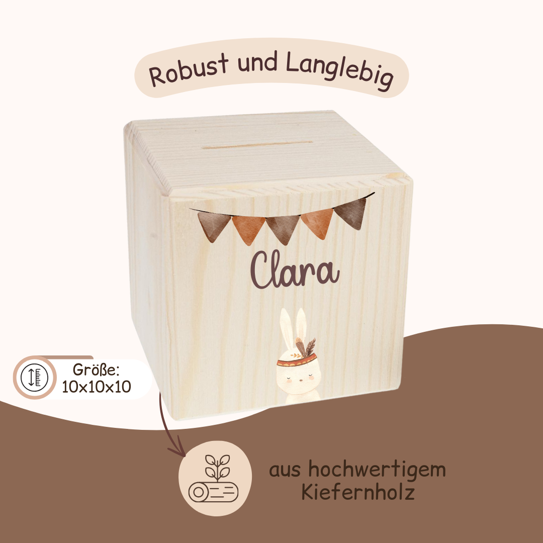 Spardose Kinder - Boho Tieren
