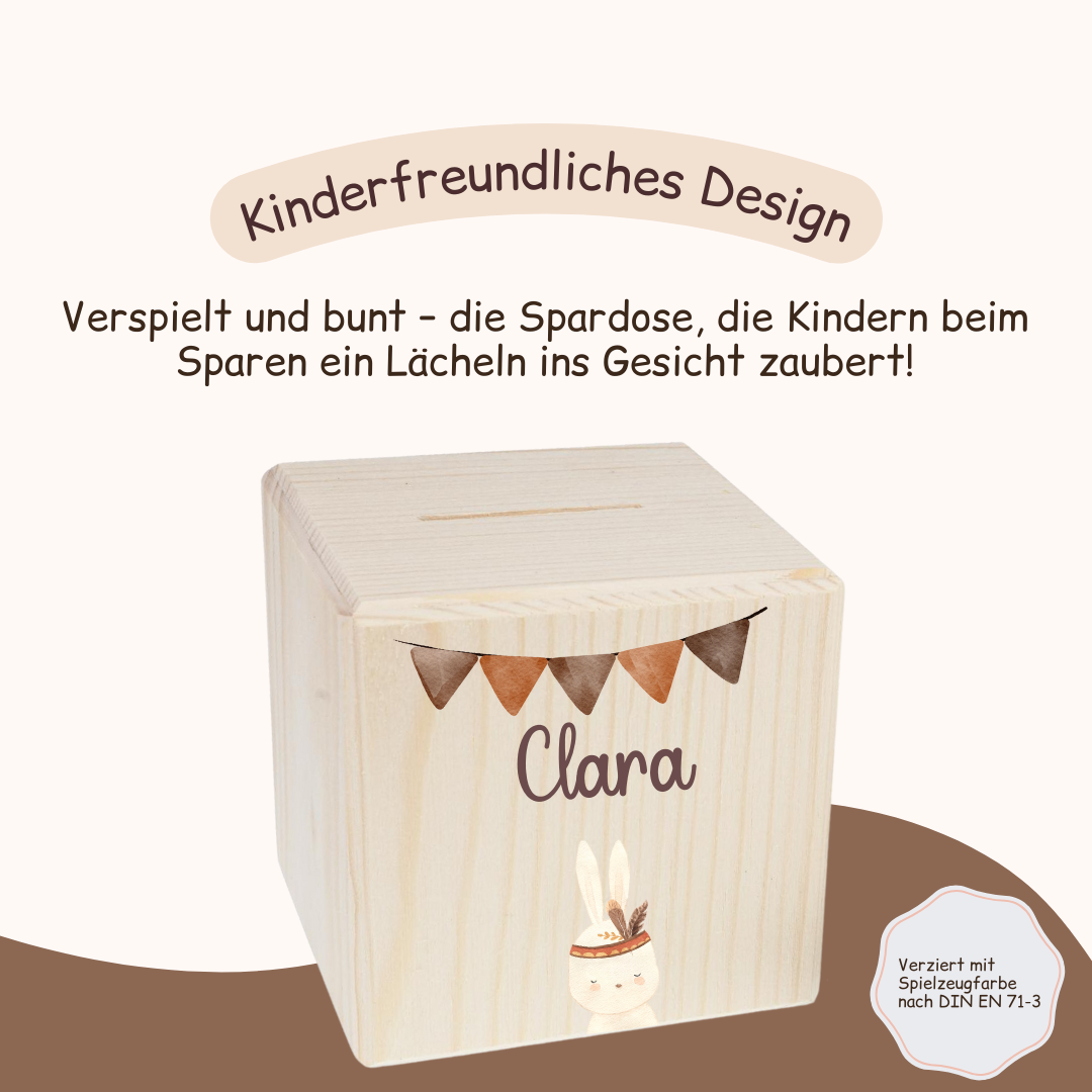 Spardose Kinder - Boho Tieren