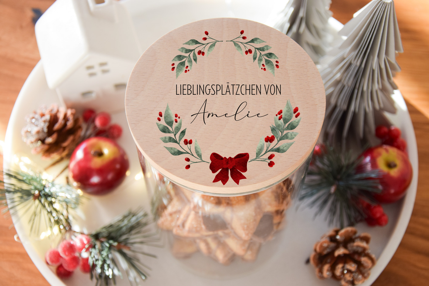 Vorratglas Weihnachten - Weihnachtskranz
