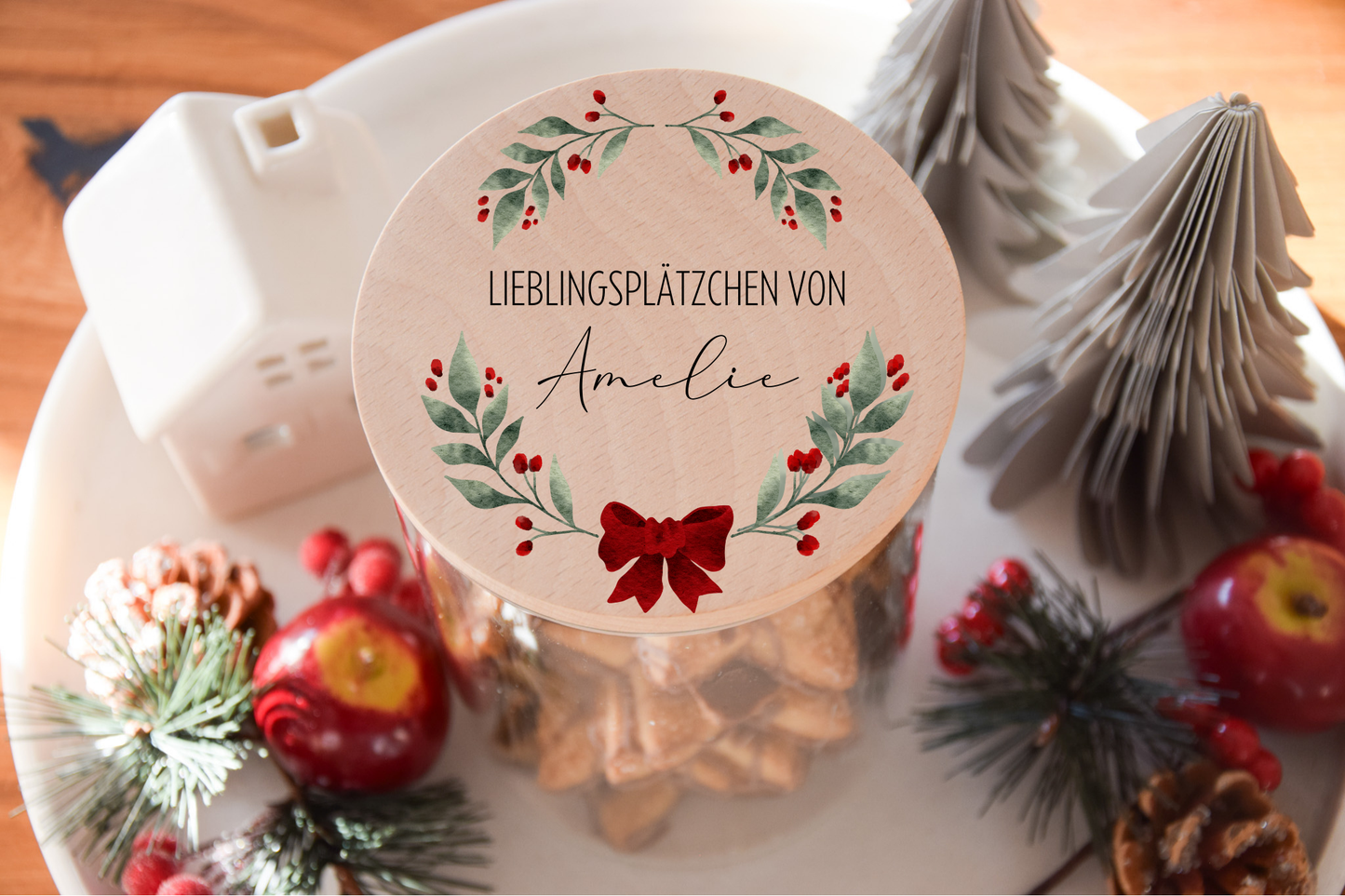 Vorratglas Weihnachten - Weihnachtskranz