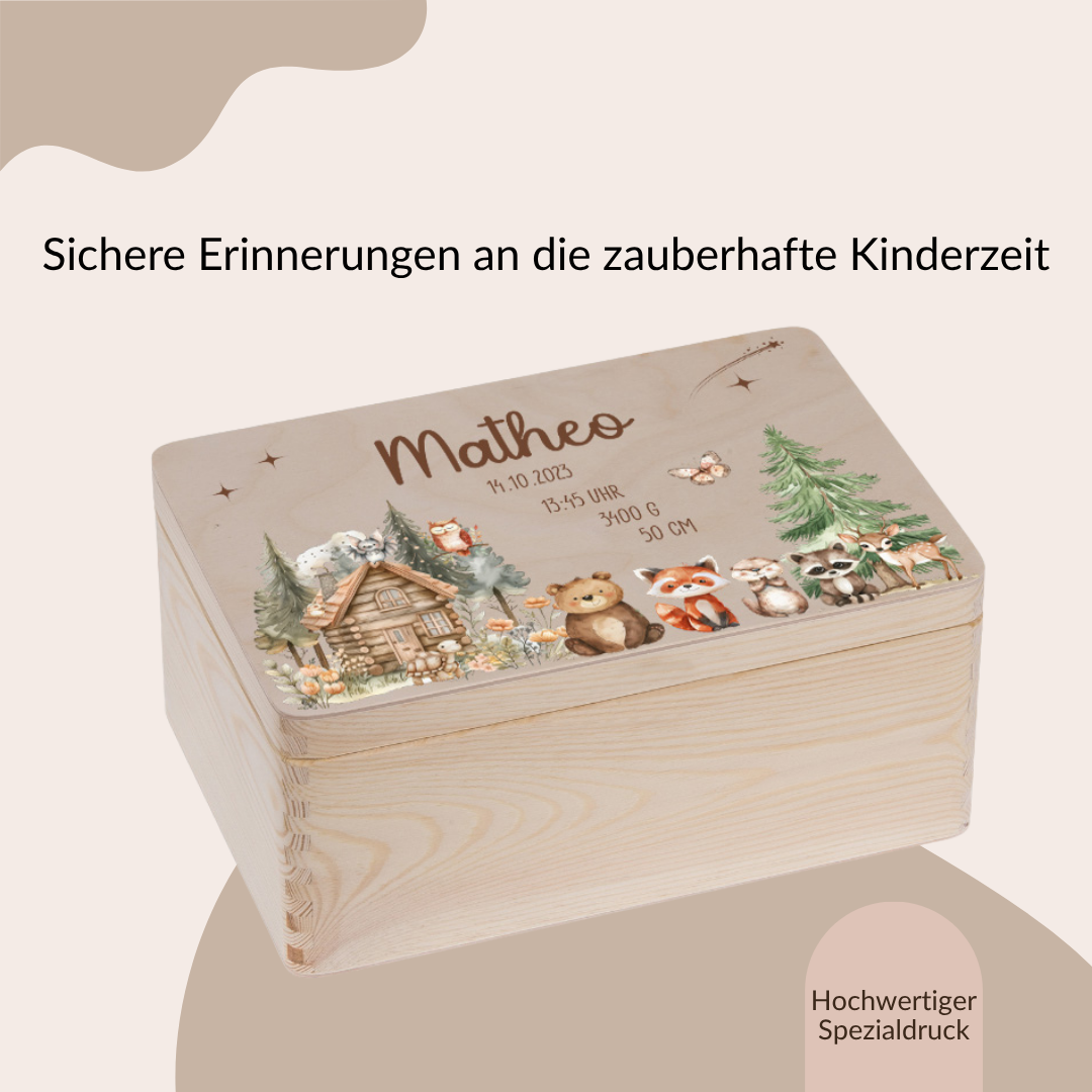 Erinnerungskiste - Woodland Tieren