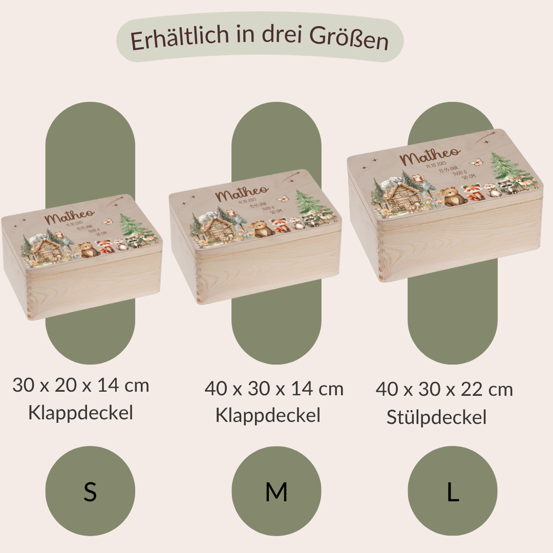 Erinnerungskiste - Woodland Tieren