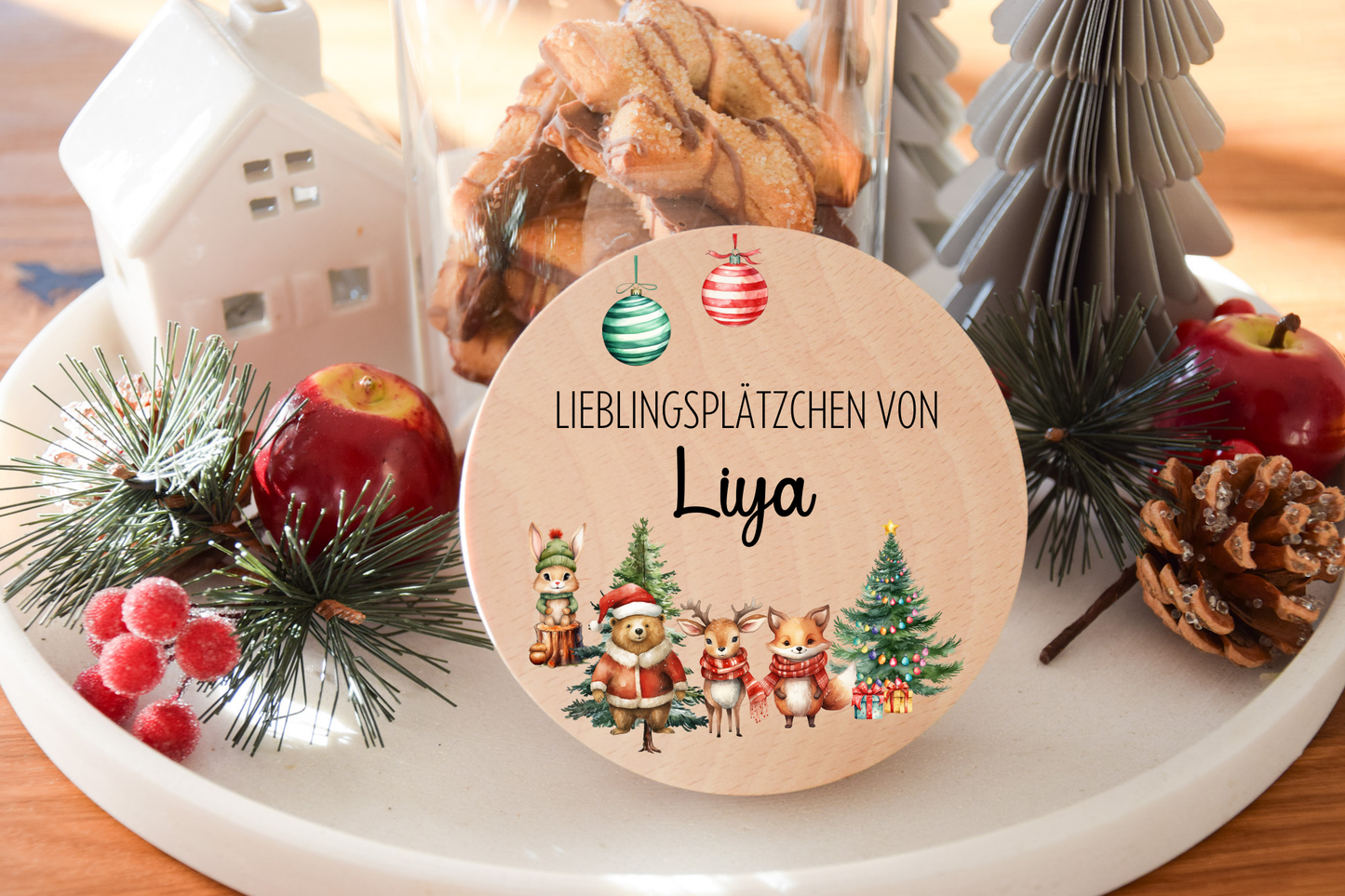 Vorratglas Weihnachten - Woodlandtiere