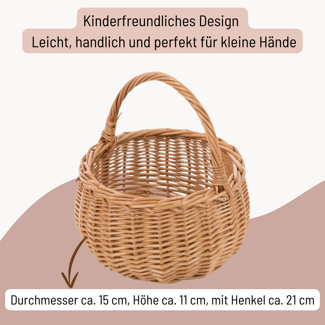 Osterkörbchen Kinder - Hase mit Blumen