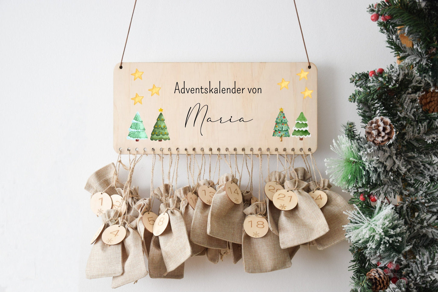 Calendrier de l'Avent - Sapins de Noël