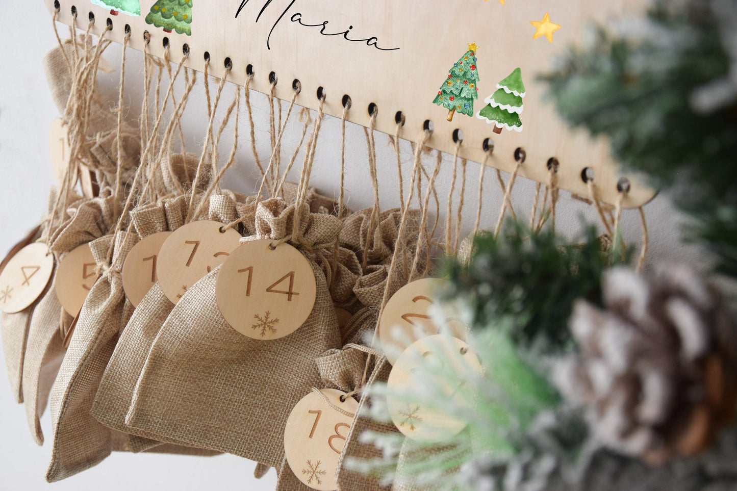 Calendrier de l'Avent - Sapins de Noël