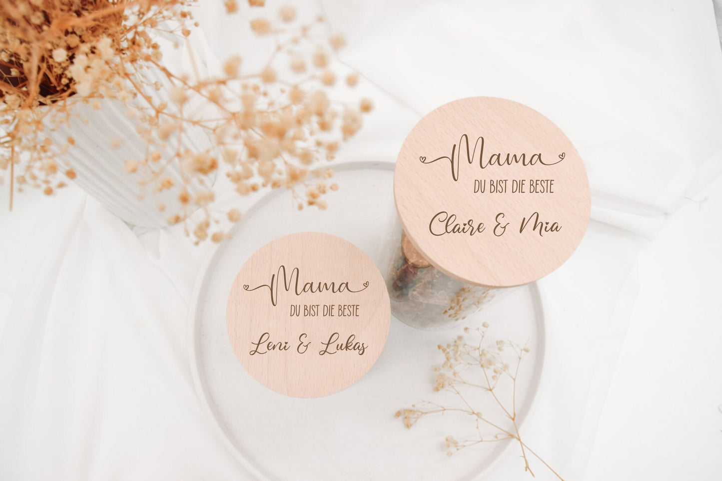 Regalo per la festa della mamma: barattolo portaoggetti personalizzato per la mamma