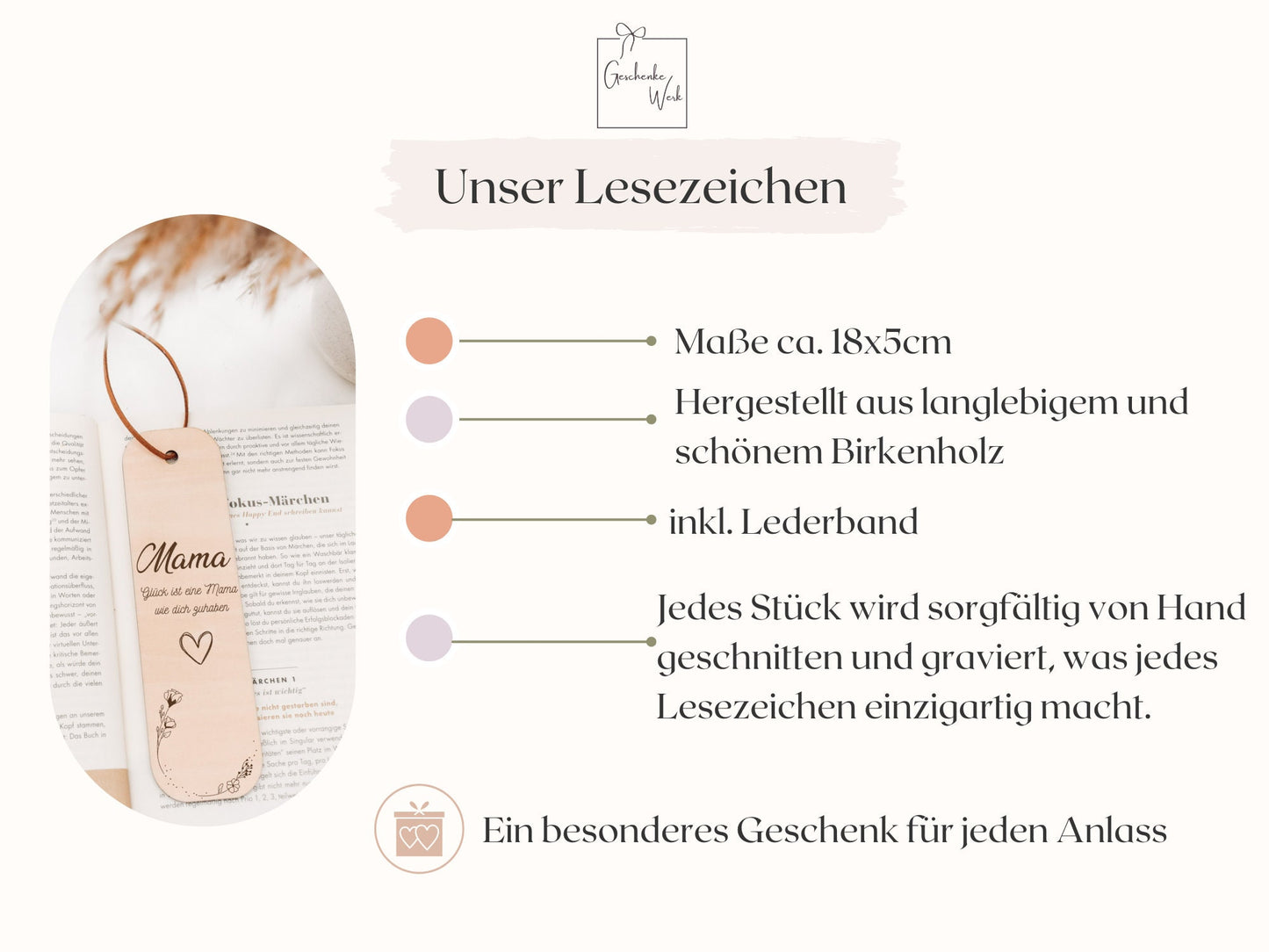 Muttertagsgeschenk - Lesezeichen Mama