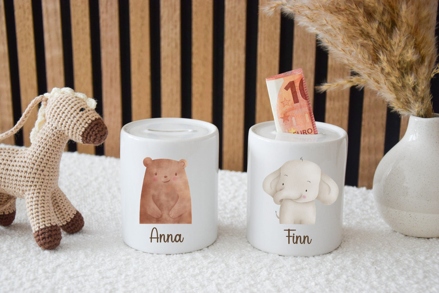 Spardose Kinder Keramik - versch. Tiermotiven