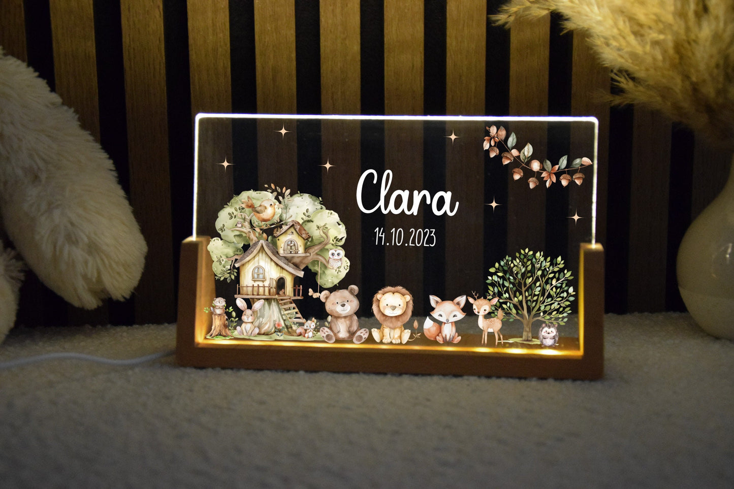 Nachtlicht Kinder - Woodland Motiv