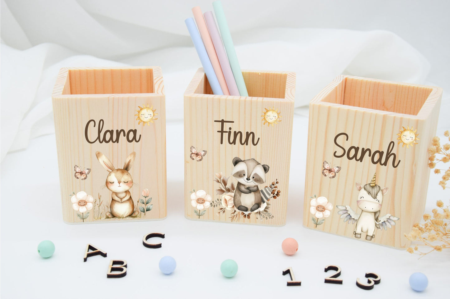 Stiftehalter Kinder mit versch. Tiermotiven