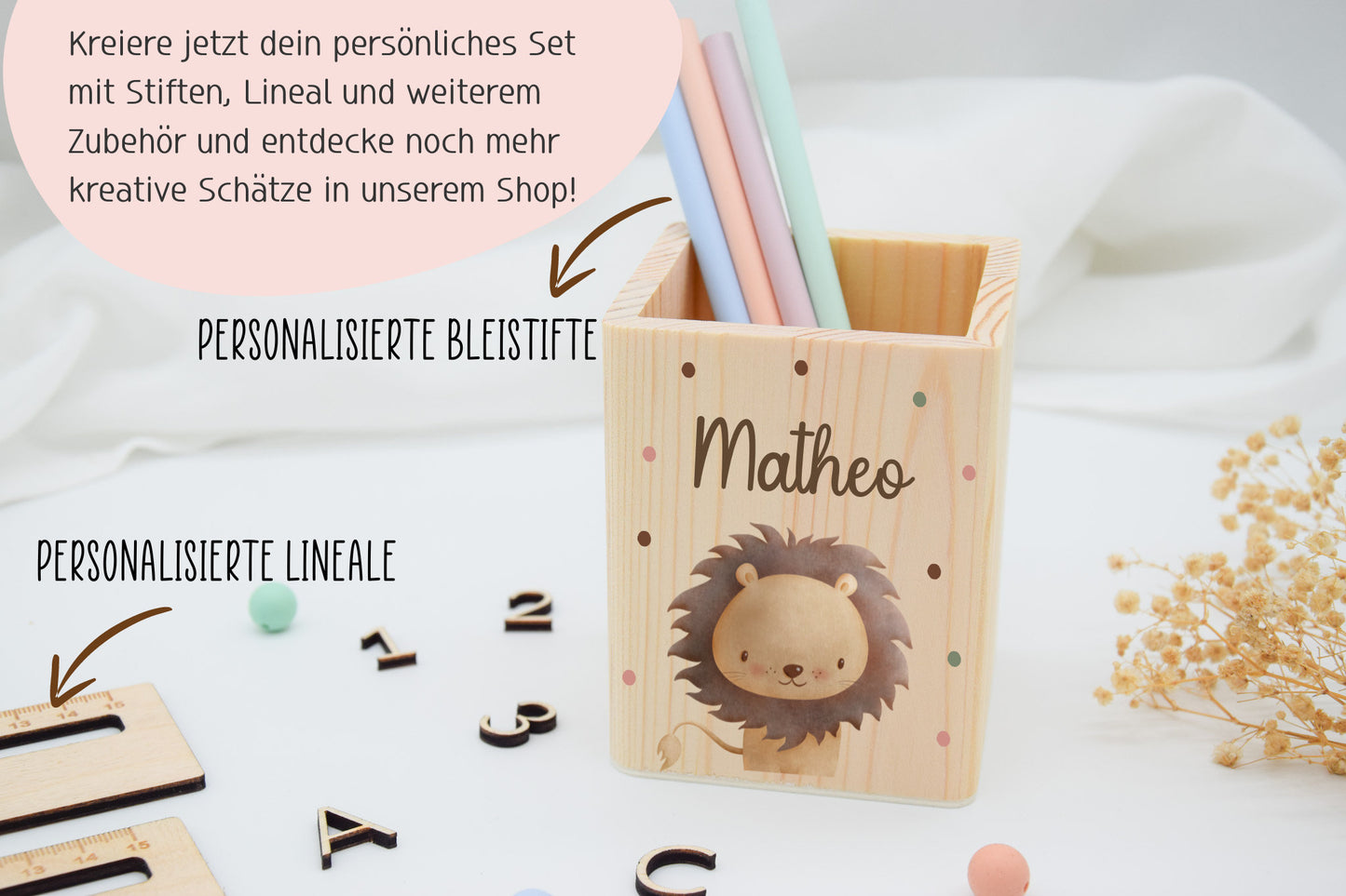 Stiftehalter Kinder mit versch. Tiermotiven