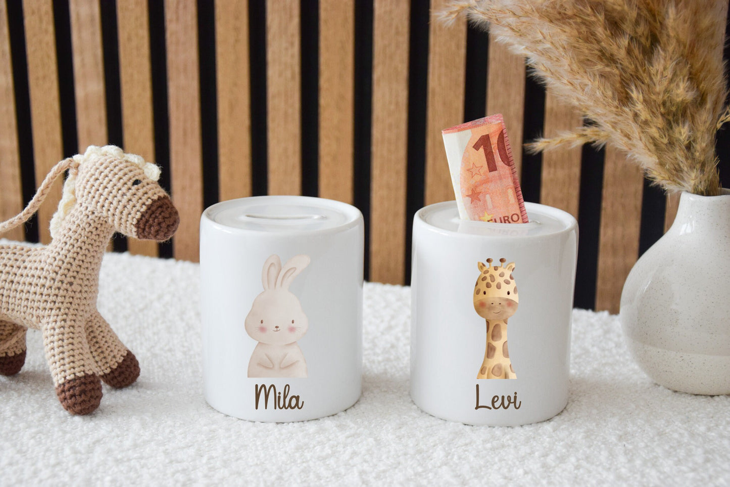 Spardose Kinder Keramik - versch. Tiermotiven