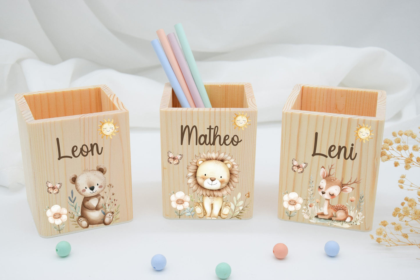 Stiftehalter Kinder mit versch. Tiermotiven