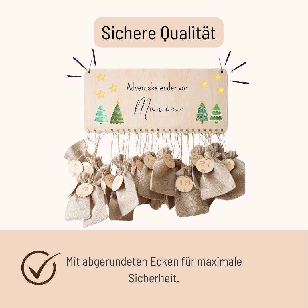 Calendrier de l'Avent - Sapins de Noël