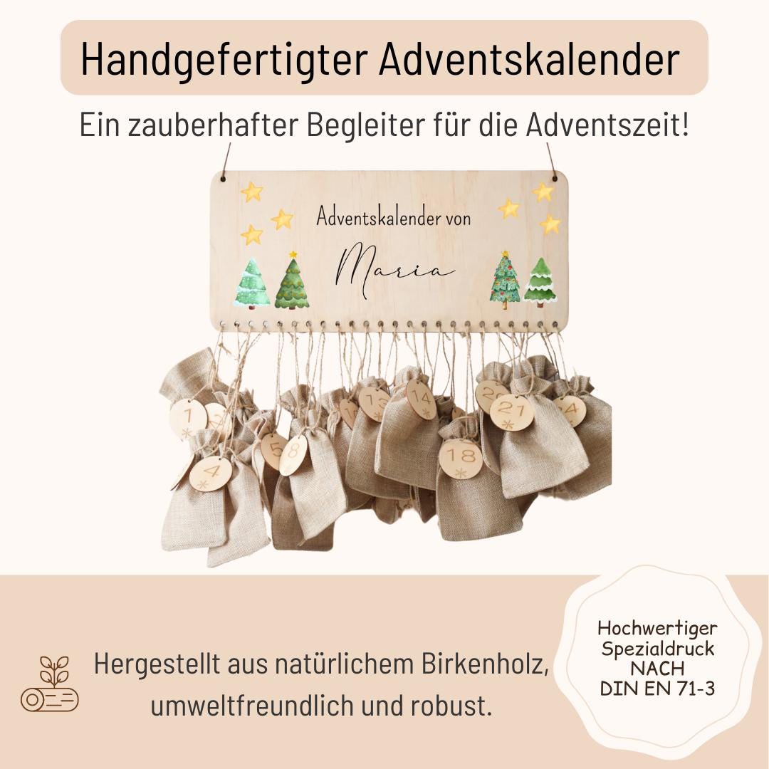 Calendrier de l'Avent - Sapins de Noël