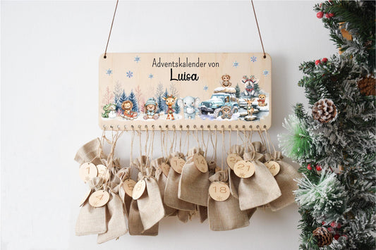 Adventskalender - Woodland Safari Motiv
