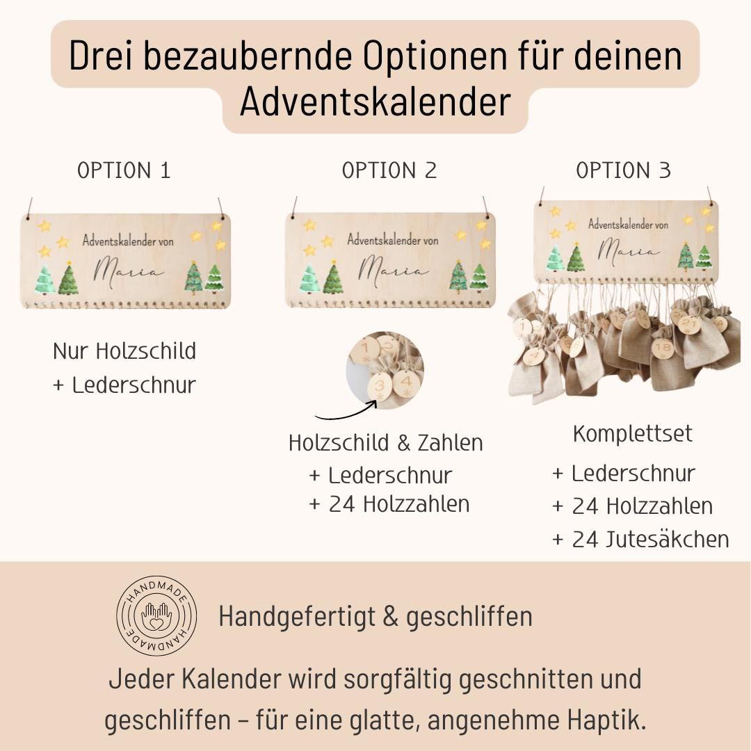 Calendrier de l'Avent - Sapins de Noël